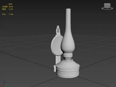 Next generation kerosene lamp Low-poly 3D model