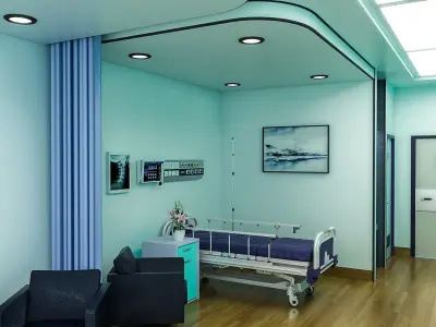Hospital Patient Rooms  3D Model Pack
