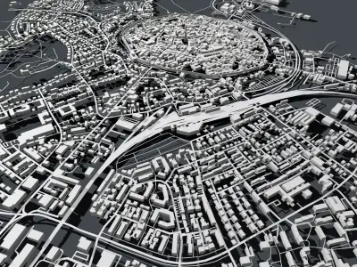 Cityscape Noerdlingen Germany 3D model