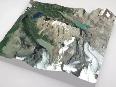 Mount Cerro Aniversario Patagonia Argentina 3D model