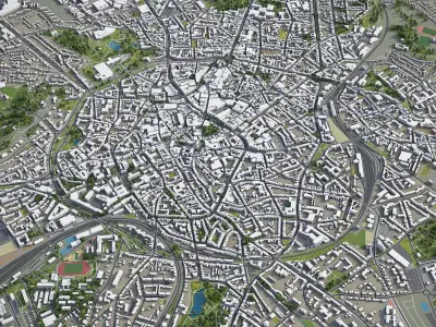 Aachen Low-poly 3D model