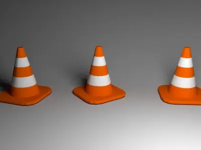 Traffic Cone Lowpoly Low-poly 3D model