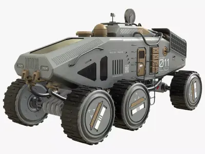 Mars Rover Concept-2-Grey 3D model