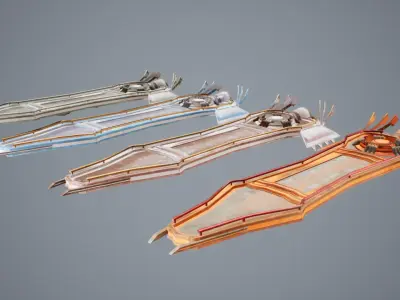 Hoverboard System Low-poly 3D model