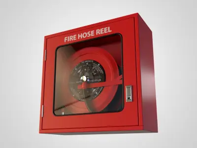 Fire Extinguisher and Cameras Low-poly 3D model