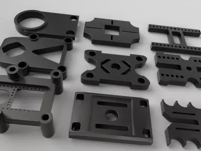 KitBash Hard Surface Sci-fi pack Low-poly 3D model