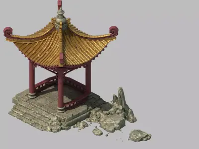 Game Building - Xinshoucun - Pavilion 17 3D model