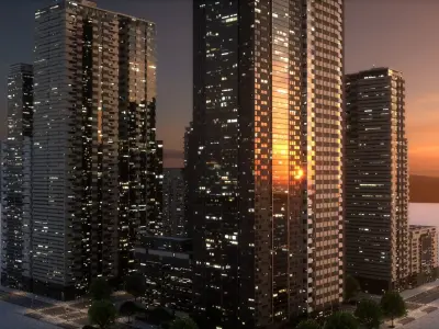 City Block Type B20 3D model