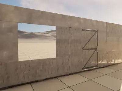 Pack of structures  Rock Metal Wood Low-poly 3D model