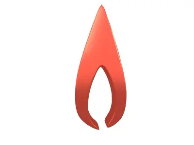 Fire Symbol v2 008 Low-poly 3D model