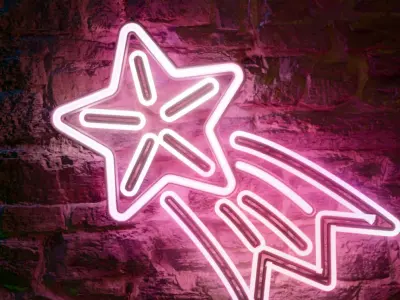 Procedural Neon Light - Drawing to Neon - Geometry Nodes 3D model