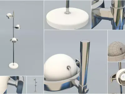 Modern Designer Lamp 3D model buy
