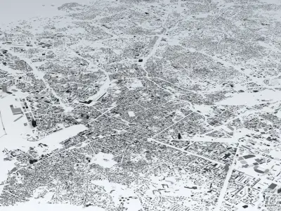 Marseille Streets and Buildings 3D model