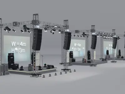 Modular Truss Event Stage 3D model