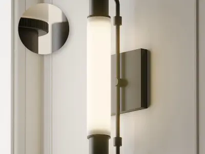 Tube Vanity Wall Sconce 3D model