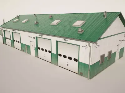  Industrial Farm Building 3D model