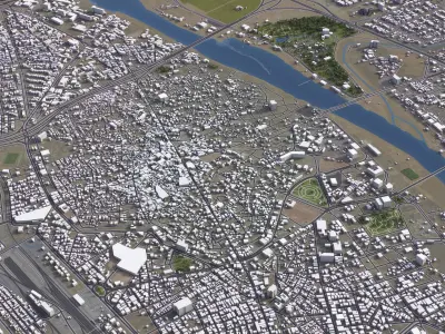 Mosul - 3D City Model Low-poly 3D model