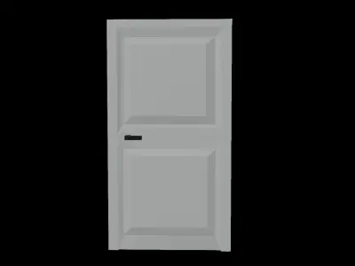 Stylized Hand painted wooden door Low-poly 3D model