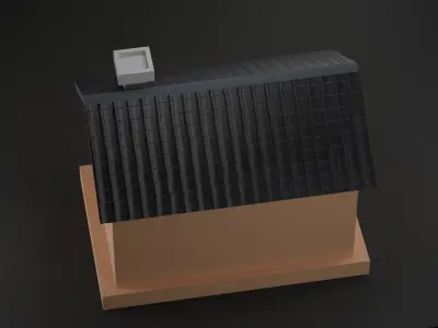 Simple House Low-poly 3D model