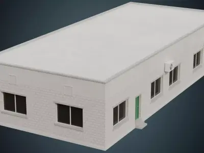 Industrial Building 3A Low-poly 3D model