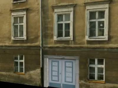 Building old in czech republic Low-poly 3D model