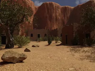 Desert Ruins Village 3D model