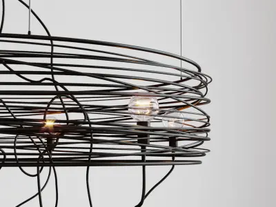 Spiral Nest Chandelier By Ridgely Studio Works 3D model