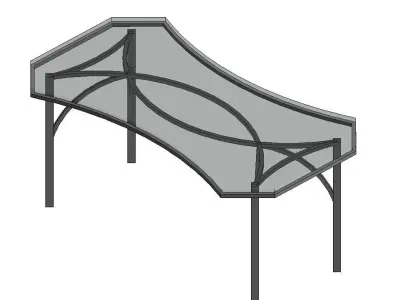 Glass table 3D model shop