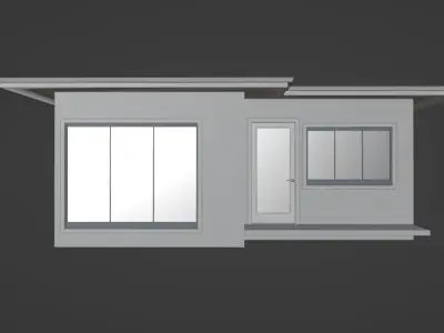 3D Architectural House Low-poly 3D model