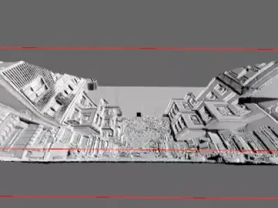 istanbul balat street 3d relief  3D model