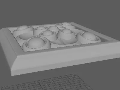 rosette decorative tile 3D model