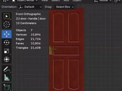 Porta classica lignea realistic wooden door 3D model 3D model