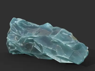 Low poly Ice Block Formation B 190421 Low-poly 3D model