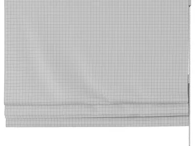 Roman Curtains 146 Mcalister Textiles Black White Fabric 3D model