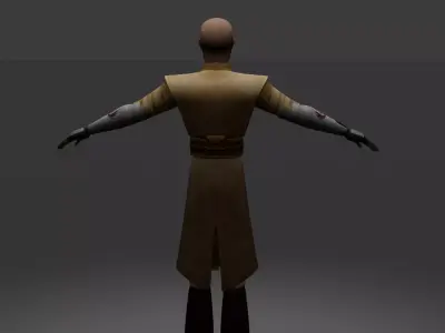 Mace Windu Clone Wars Style Low-poly 3D model