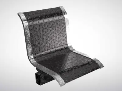 Waiting Chair Low-poly 3D model