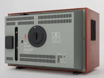 Rubin-714 TV set - retro TV from USSR Low-poly 3D model