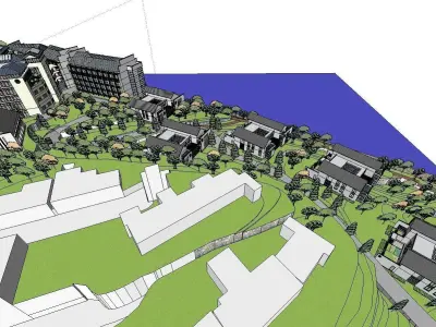 vacation spot-Resort-Fashion Leisure Hotel-0105 3D model