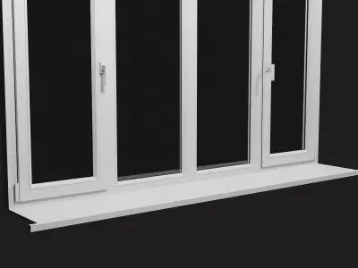 Plastic Window Low-poly 3D model