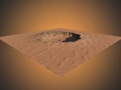 Mars Crater 3D model