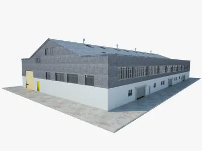Warehouse interior and exterior 2 3D model