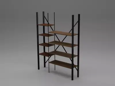 Shelves Low-poly 3D model