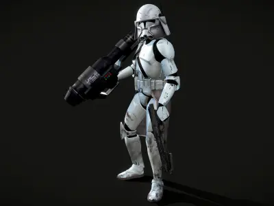 Clone heavy trooper phase 2 Low-poly 3D model