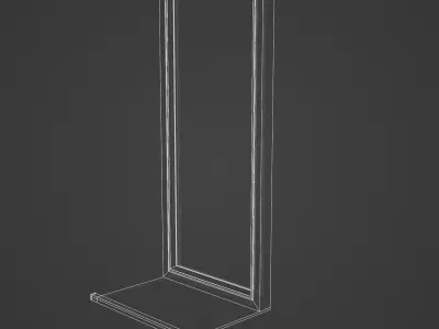 Plastic Fixed Window Low-poly 3D model