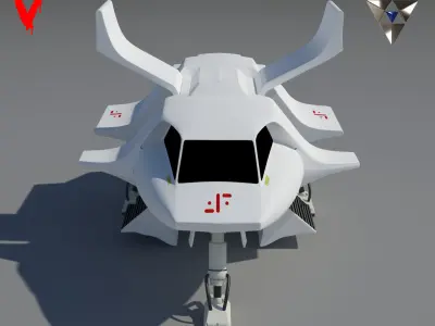 V Spaceship replica 3D print model