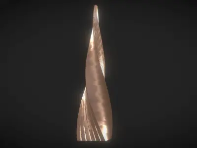 Copper Flakes Tower 3D model
