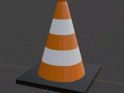 Low Poly Traffic Cone Low-poly 3D model buy