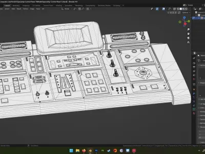Spaceship Control Panel A - Star Wars Low-poly 3D model