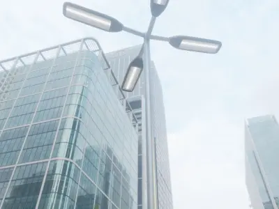 Street Light 11 version 9 5m with pole 2 Low-poly 3D model