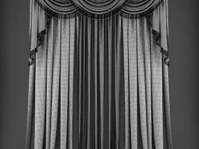 Curtain 3D model 340 Low-poly 3D model